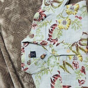 Lucky Brand Light Blue Floral Shirt